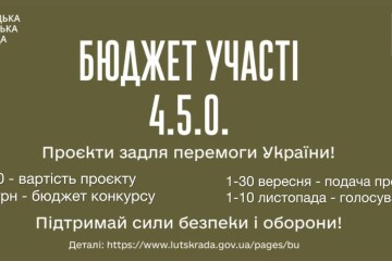 Конкурс проєктів БЮДЖЕТУ УЧАСТІ 4.5.0. триває!