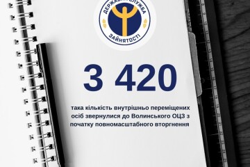 Спеціалістами центру зайнятості Волині працевлаштовано понад тисячу внутрішньо переміщених осіб