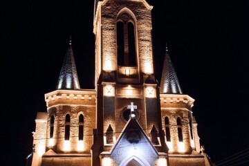 The building of the Lutheran Church in Lutsk has been illuminated 