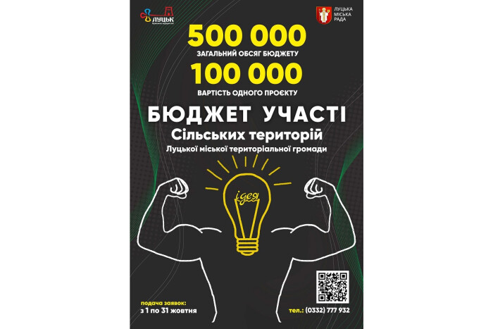 Розпочався конкурс проєктів Бюджет участі сільських і селищних територій Луцької міської територіальної громади